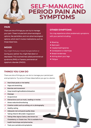 Self Managing Period Pain and Symptoms