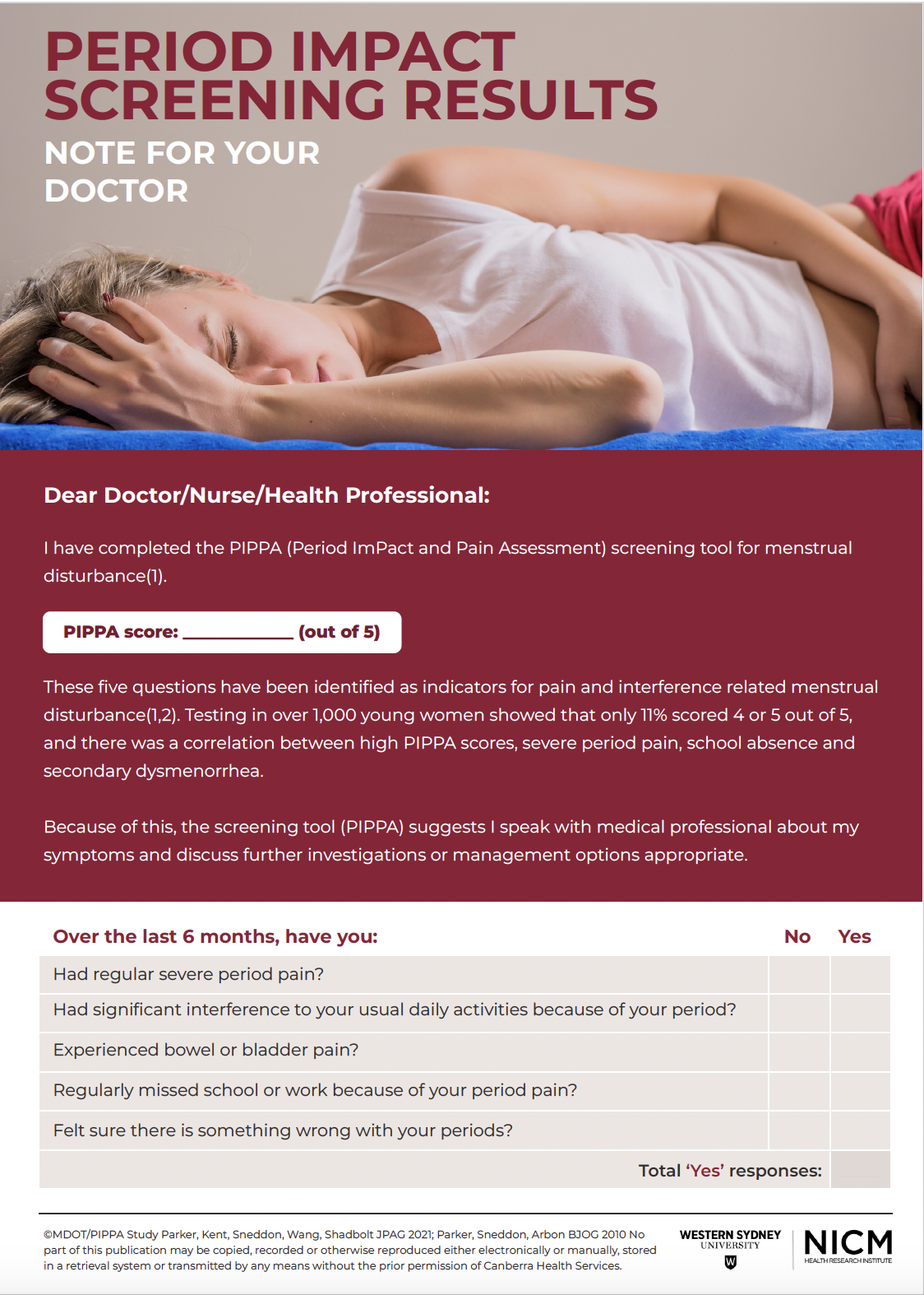 Note for Your Doctor